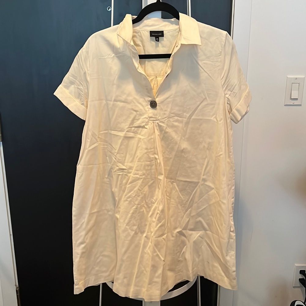 Like new target who what wear cream safari style a-line mini dress